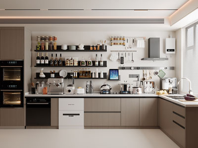 现代厨房厨具组合 厨房电器3d模型 现代厨房厨具组合 厨房电器