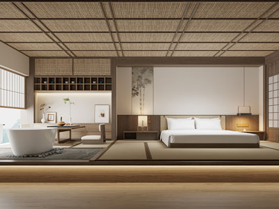 现代民宿酒店客房3d模型 现代民宿酒店客房