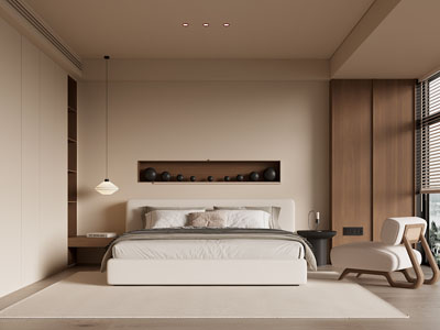 现代中古风卧室