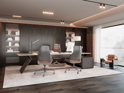 现代董事长 总经理办公室3d模型 现代董事长 总经理办公室