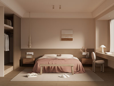 现代中古风卧室