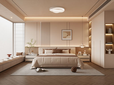 现代奶油风卧室