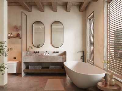 侘寂风卫浴间 洗手间