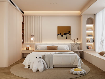 现代奶油风卧室