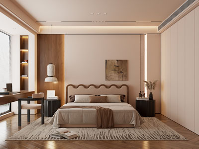 侘寂风中古风卧室