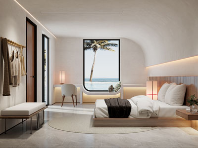 现代民宿中古酒店客房3d模型 现代民宿中古酒店客房