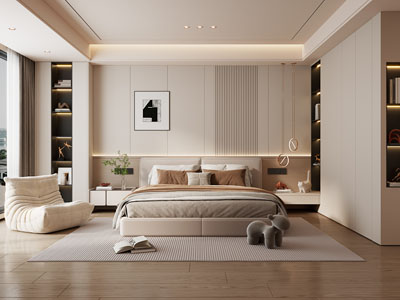 现代奶油风卧室