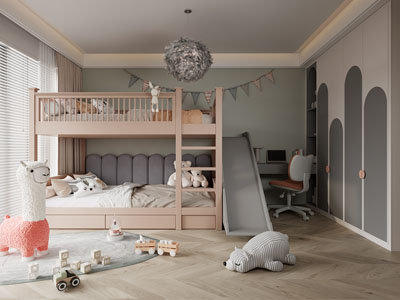 现代卧室 儿童房 男孩房