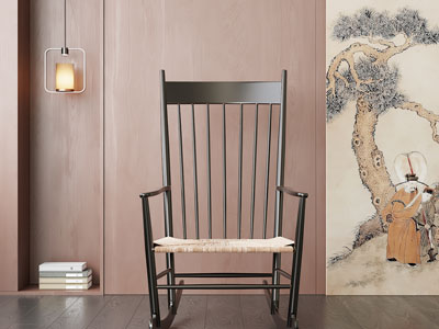 新中式实木休闲椅子 摇椅