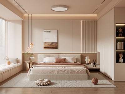 现代奶油风卧室