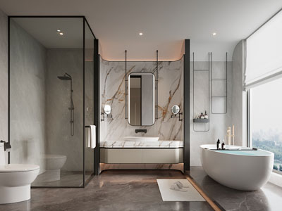 现代卫浴间 洗手间