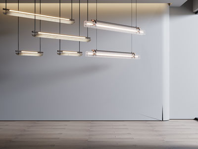 现代一字型吊灯3d模型 现代一字型吊灯