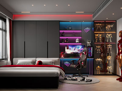 现代电竞房 榻榻米卧室
