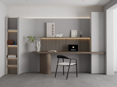 现代中古风书房