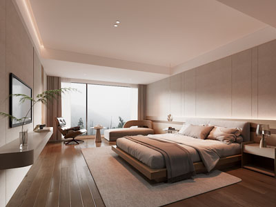 现代酒店客房3d模型 现代酒店客房