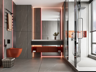 现代卫浴间 洗手间