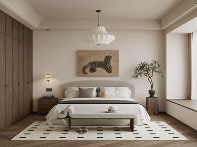 现代中古风卧室