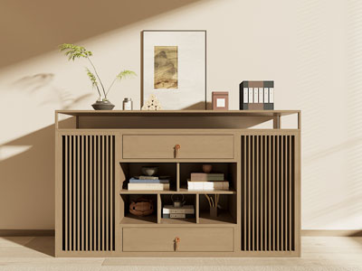 新中式玄关柜 边柜3d模型 新中式玄关柜 边柜