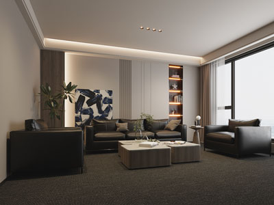 现代办公接待区3d模型 现代办公接待区