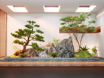 新中式室内景观园艺小品