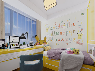 现代榻榻米卧室 儿童房