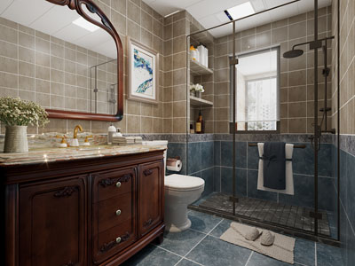 美式卫浴间 洗手间