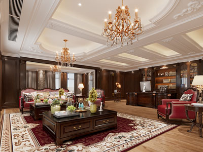 美式董事长 总经理办公室3d模型 美式董事长 总经理办公室