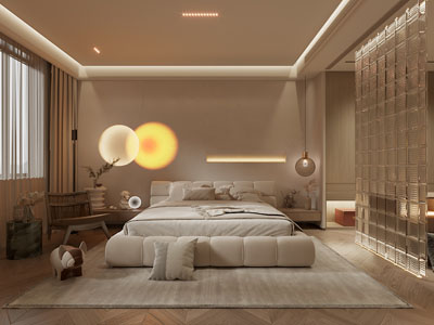 侘寂风中古卧室