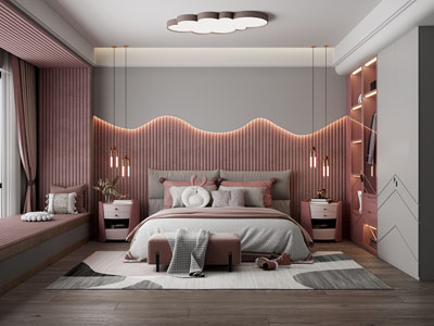 现代卧室 儿童房 公主房