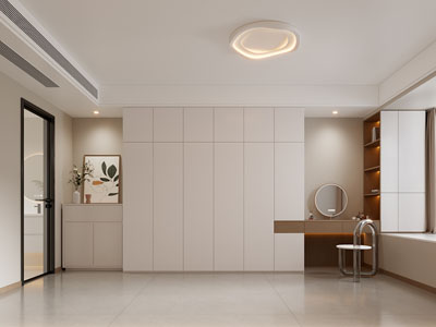 现代带梳妆台的衣柜3d模型 现代带梳妆台的衣柜