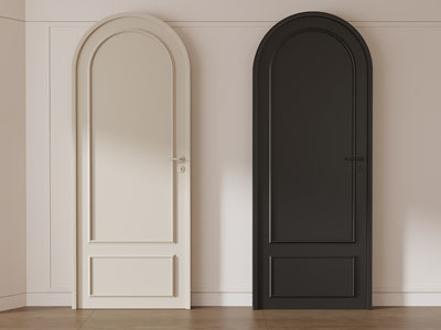 法式拱形平开门 木门 房门3d模型 法式拱形平开门 木门 房门