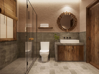 侘寂风中古风卫浴间 洗手间