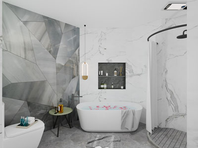 现代卫浴间 洗手间