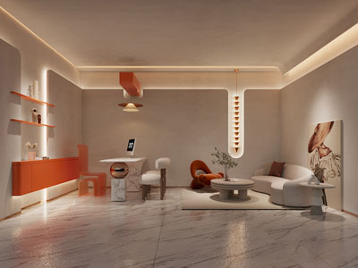 侘寂风美容院咨询室 办公室3d模型 侘寂风美容院咨询室 办公室