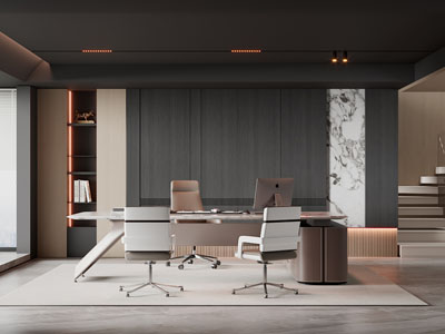现代董事长 总经理办公室3d模型 现代董事长 总经理办公室