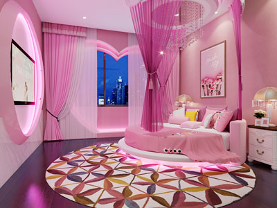 现代酒店客房3d模型 现代酒店客房