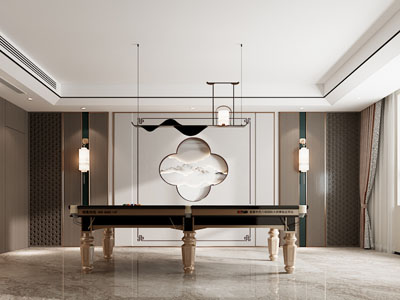 新中式台球室 娱乐休闲室