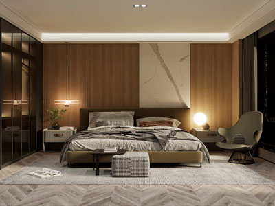 现代中古风卧室
