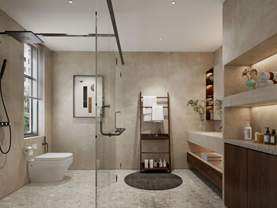 侘寂风中古卫浴间 洗手间