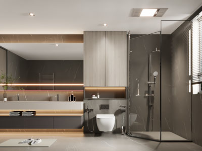 现代卫浴间 洗手间