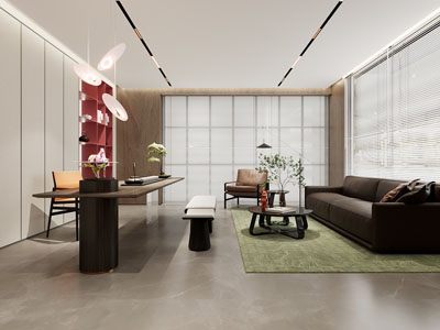 新中式董事长 总经理办公室3d模型 新中式董事长 总经理办公室