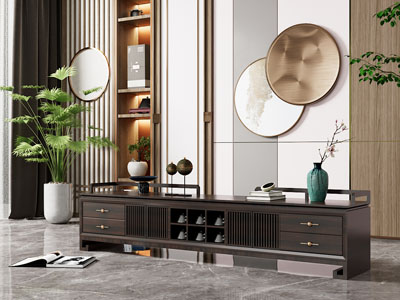 新中式实木电视柜