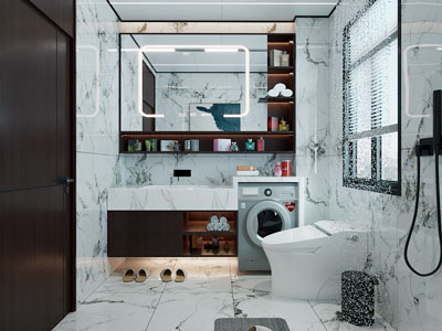 新中式卫浴间 洗手间