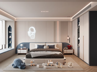 现代卧室 儿童房 男孩房