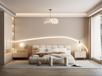 现代奶油风卧室