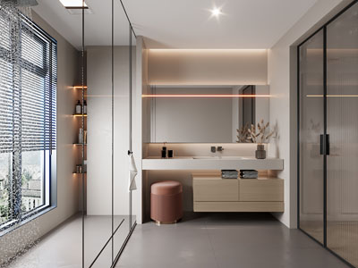 现代卫浴间 洗手间