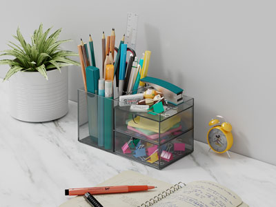现代桌面文具收纳盒 摆件组合