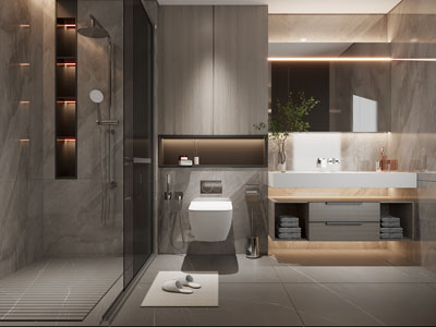 现代卫浴间 洗手间