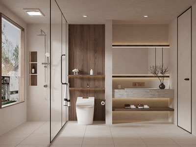 现代中古风卫浴间 洗手间