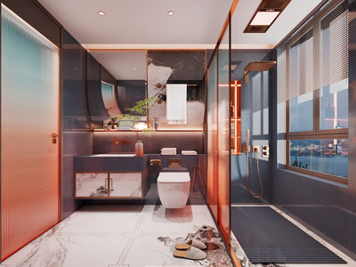 新中式卫浴间 洗手间